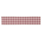 Maroon Gingham Herfst Autumn Korte Tafelloper (Horizontaal)