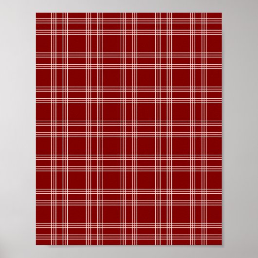 Maroon Gingham Poster (Voorkant)