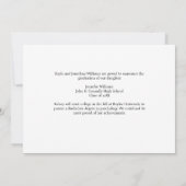 Maroon Gold Afstuderen Foto Collage Chic Afstudere Aankondiging (Achterkant)