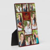 Maroon Gold Afstuderen Fotocollage Afstuderen Fotoplaat (Zijkant)