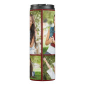 Maroon Gold Afstuderen Fotocollage Afstuderen Thermosbeker (Achterkant)