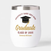 Maroon Gold Afstuderen gepersonaliseerd Afstuderen (Achterkant)