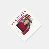 Maroon Gold Arch Foto Afstuderen Servet (Hoek)