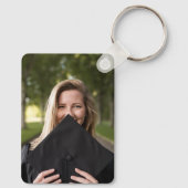 Maroon Gold Big Bold Angle Cut Afstuderen Sleutelhanger (Achterkant)