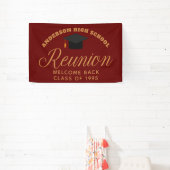 Maroon Gold High School Reunion Custom Welkom Spandoek (Insitu)