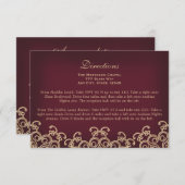 Maroon Gold Marokkaanse Routebeschrijving Accommod Informatiekaartje (Voorkant / Achterkant)