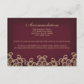 Maroon Gold Marokkaanse Routebeschrijving Accommod Informatiekaartje (Achterkant)