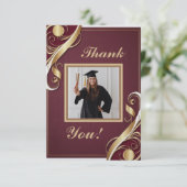 Maroon Gold White Graduation Merci Note 2025 (Debout devant)