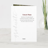 Maroon Graduate Script Modern Photo Invitation (Dos)
