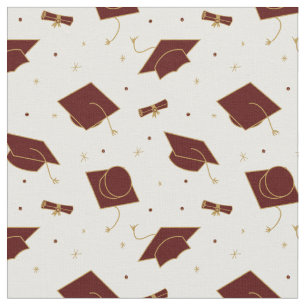 Maroon Graduy Cap Toss Stof
