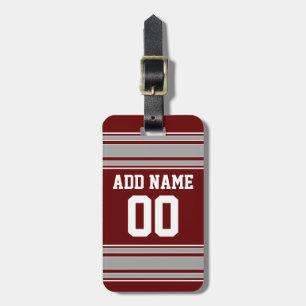 Maroon Gray Football Jersey Bagagelabel