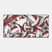 Maroon gris volleyballs motif personnalisé (Recto)