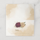 Maroon groen beige goud botanisch (Buitenkant ongevouwen)