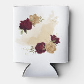 Maroon groen beige goud botanisch blikjeskoeler (Voorkant)