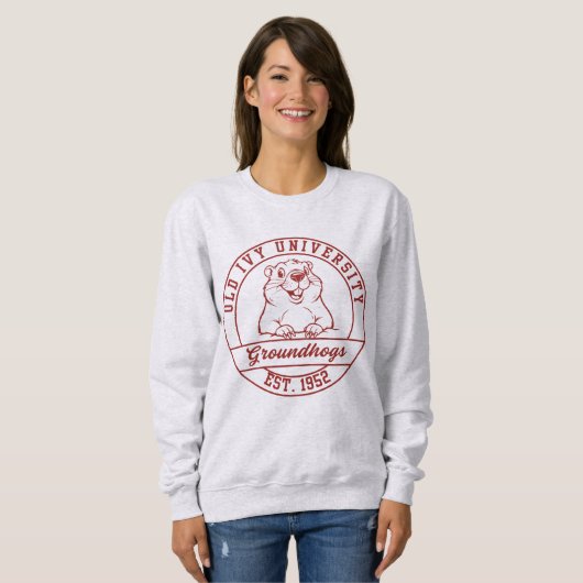 Maroon Groundhogs Light Sweatshirt - Women's (Devant entier)