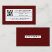 maroon halftone QR-code Visitekaartje (Voorkant / Achterkant)