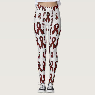 Maroon Hope Faith Sterke Courage...APS Leggings