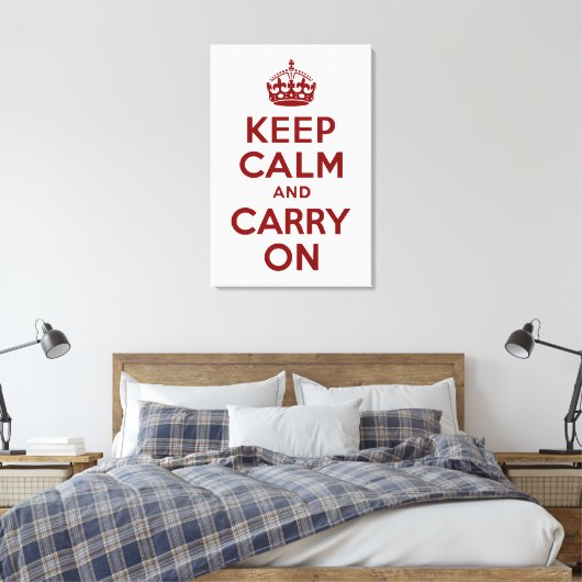 Maroon Houd kalm en draag op verpakt canvas (Insitu (Slaapkamer))