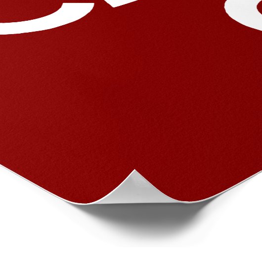 Maroon houdt kalm en gaat verder poster (Hoek)