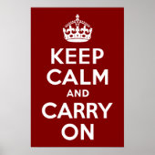 Maroon houdt kalm en gaat verder poster (Voorkant)