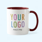 Maroon Inner & Handle Mug Custom Logo Promotionnel