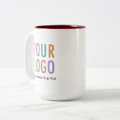 Maroon Inner Mug 15 oz Nom du logo personnalisé En (Devant gauche)