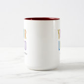 Maroon Inner Mug 15 oz Nom du logo personnalisé En (Centre)