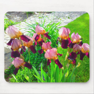 Maroon Iris Flower Mousepad Muismat