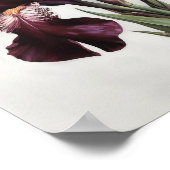 Maroon Irises Flower Art Imprimer Poster (Coin)