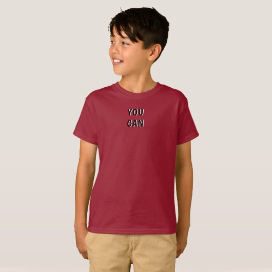 Maroon kleur T-shirt voor kinderen Jongens casual (Voorkant volledig)