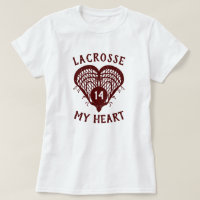 Maroon Lacrosse Mon Coeur T-shirt