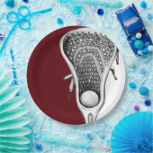 Maroon Lacrosse Sports Party Paper Bord (Feest)