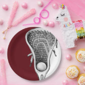 Maroon Lacrosse Sports Party Paper Bord (Feest)