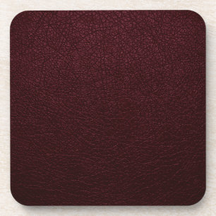 Maroon Leather Bier Onderzetter