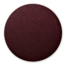 Maroon Leather Keramische Knop