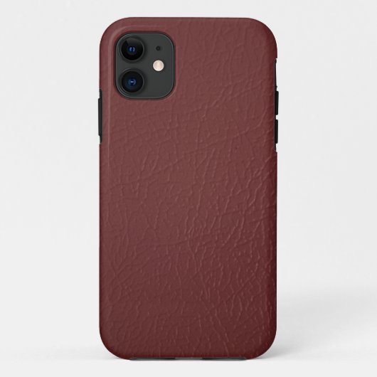 Maroon Leather Look iPhone 5 coque (Dos)