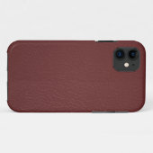 Maroon Leather Look iPhone 5 coque (Dos (Horizontal))