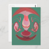 Maroon Majesty: Rustic Radiance getextureerd Afrik Briefkaart (Voorkant / Achterkant)