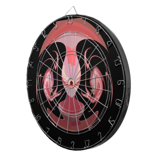 Maroon Majesty: Rustic Radiance getextureerd Afrik Dartbord (Voorkant Rechts)