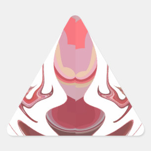 Maroon Majesty: Rustic Radiance getextureerd Afrik Driehoek Sticker