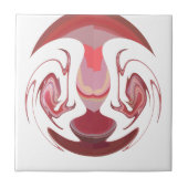 Maroon Majesty: Rustic Radiance getextureerd Afrik Tegeltje (Voorkant)