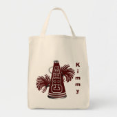 Maroon Megaphone Cheerleader Canvas Canvas tas (Voorkant)