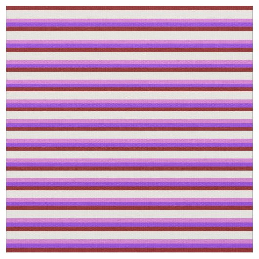 Maroon, Mint Cream, Orchid en Paars Pattern Stof (Close Up)