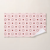Maroon, Misty Rose et points blancs (Serviette à main)