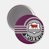 Maroon Morris Minor Fridge Magneet (Voorkant / Achterkant)