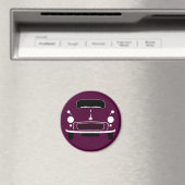 Maroon Morris Minor Fridge Magneet (Insitu (Vaatwasser))