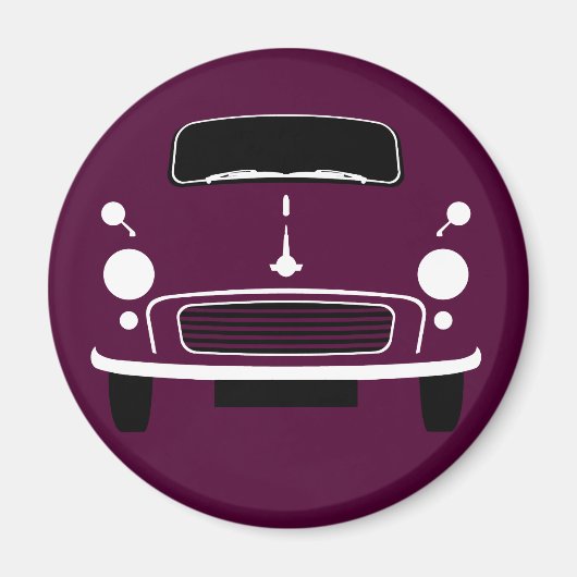 Maroon Morris Minor Fridge Magneet (Voorkant)