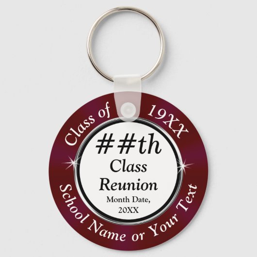 Maroon OM HET EVEN WELK JAAR, de cadeauideeën van Sleutelhanger (Voorkant)