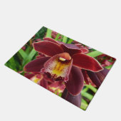 Maroon Orchids I Beauful Red Floral Deurmat (Schuin)