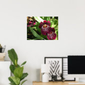 Maroon Orchids II Elegant Floral Poster (Thuiskantoor)